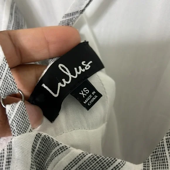 Lulus Nelson Gray and White Striped Midi Dress (XS) Excellent Condition - Picture 11 of 11